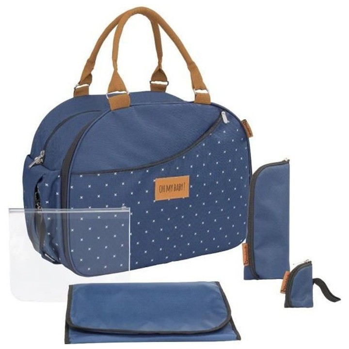 BADABULLE Sac a langer Weekend - Bleu