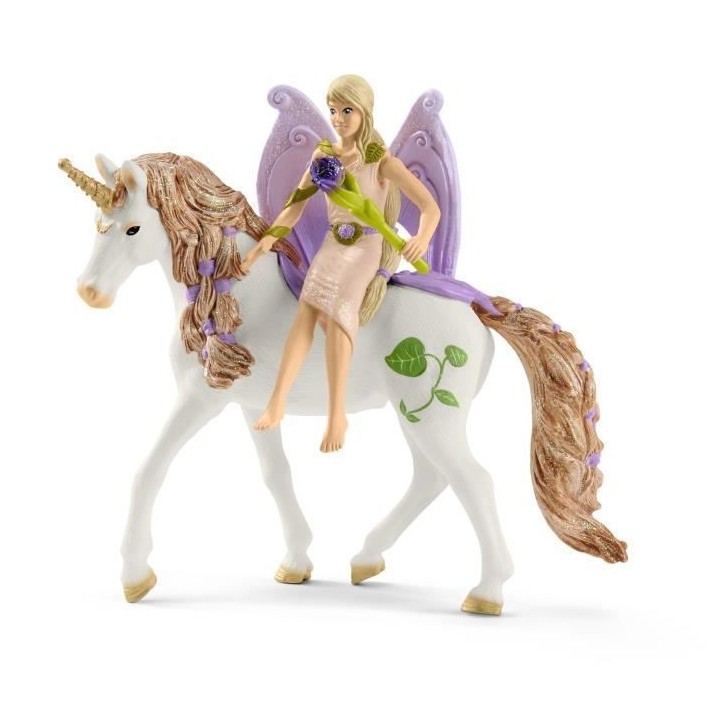 Schleich - Maison-fleur pailletée avec licornes, lac et écurie - 424