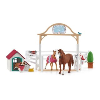 Schleich - Horse Club chevaux invités d'Hannah avec chienne Ruby - 42