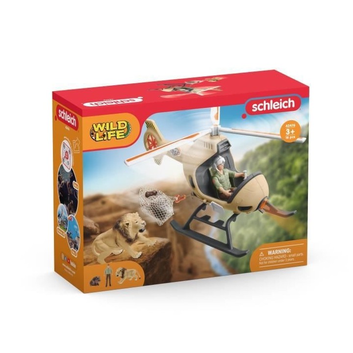 Schleich - Hélicoptere pour sauvetage d'animaux - 42476