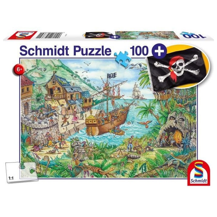 Dans la baie aux pirates - avec add on (drapeau pirate) - 100 pcs - SC