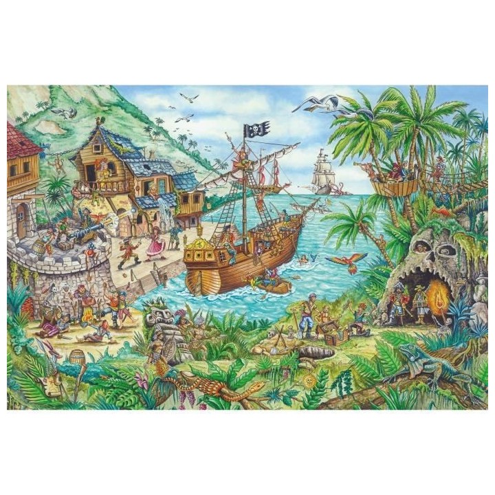 Dans la baie aux pirates - avec add on (drapeau pirate) - 100 pcs - SC