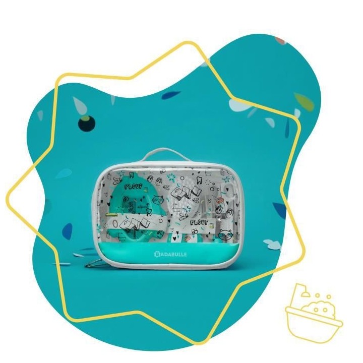 Trousse de soin Plouf avec 7 Accessoires pour bébé