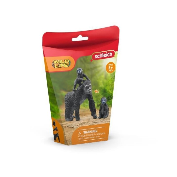 SCHLEICH - Famille de Gorilles des Plaines - 42601 - Gamme : Wild Life