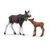 SCHLEICH - Élan Femelle avec Veau - 42603 - Gamme : Wild Life