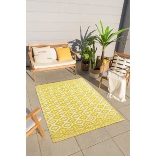 Tapis Tropique réversible - Scoobi 112 - Jaune - 100% polypropylene -