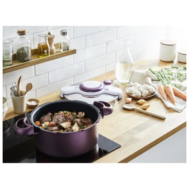 SEB P4705104 ClipsoMinut' Duo 5L Cocotte-minute, Faitout, Revetement