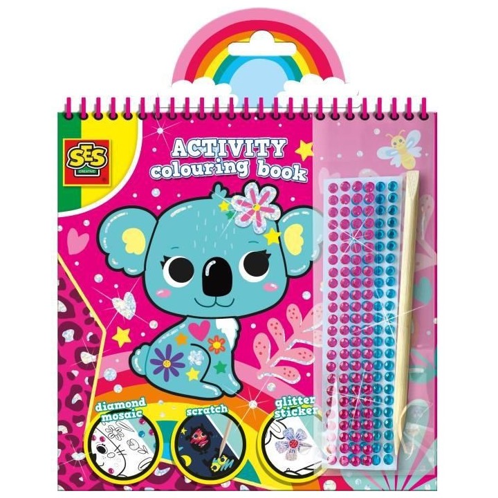 Cahier d'activités de coloriage avec des diamants 3 en 1