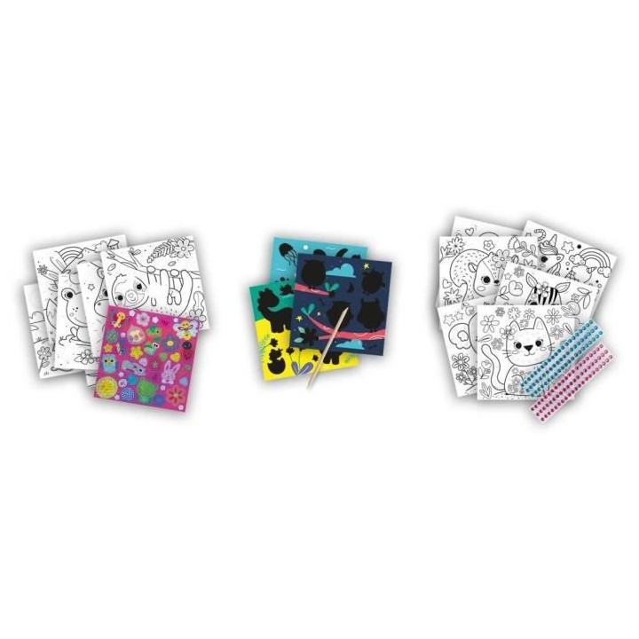 Cahier d'activités de coloriage avec des diamants 3 en 1