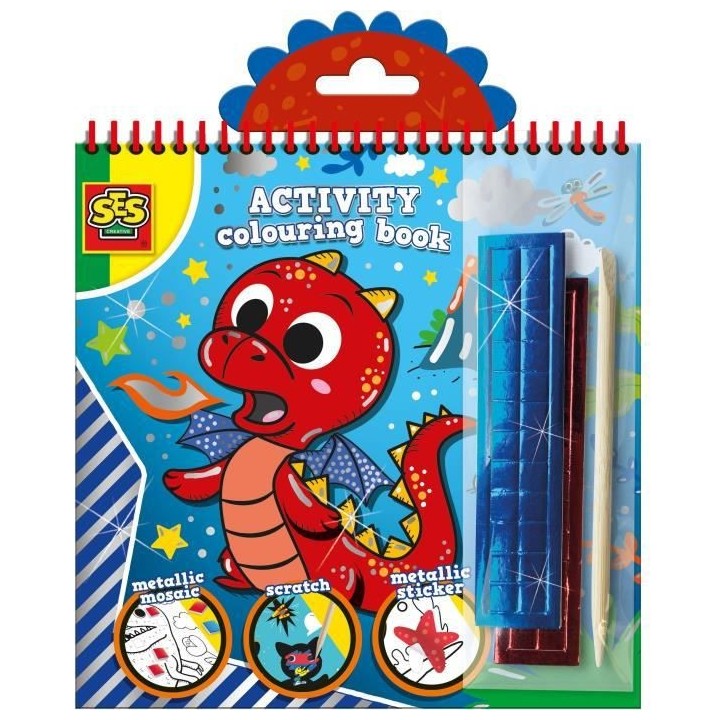 Cahier d'activités de coloriage métallique 3 en 1