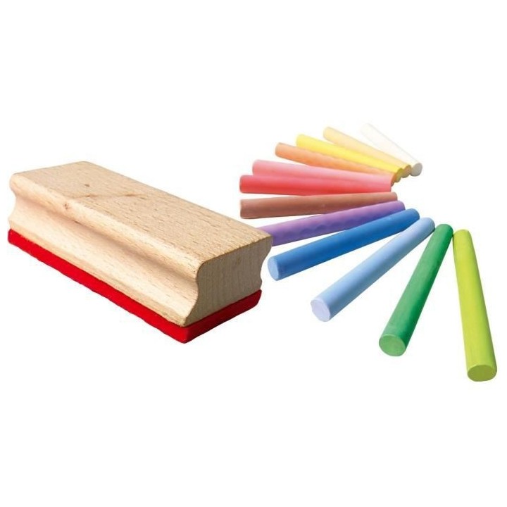 Craies colorées avec effaceur