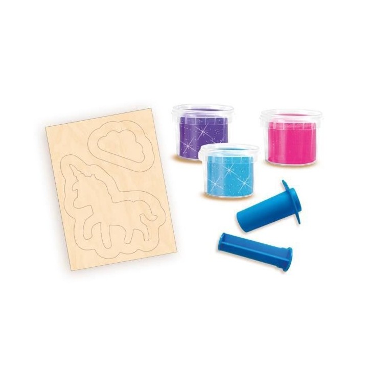 Pâte a modeler - Licornes a paillettes néons