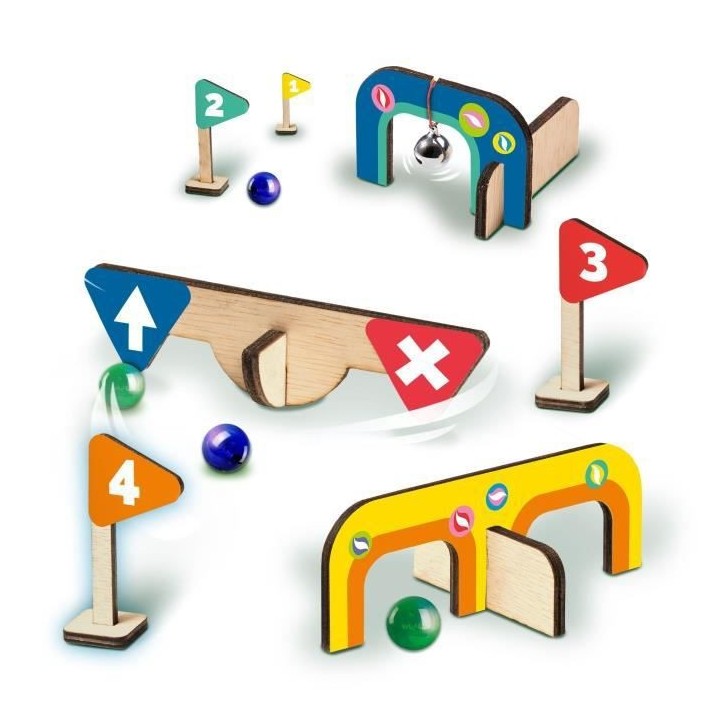 Golf de billes - Parcours minigolf en bois