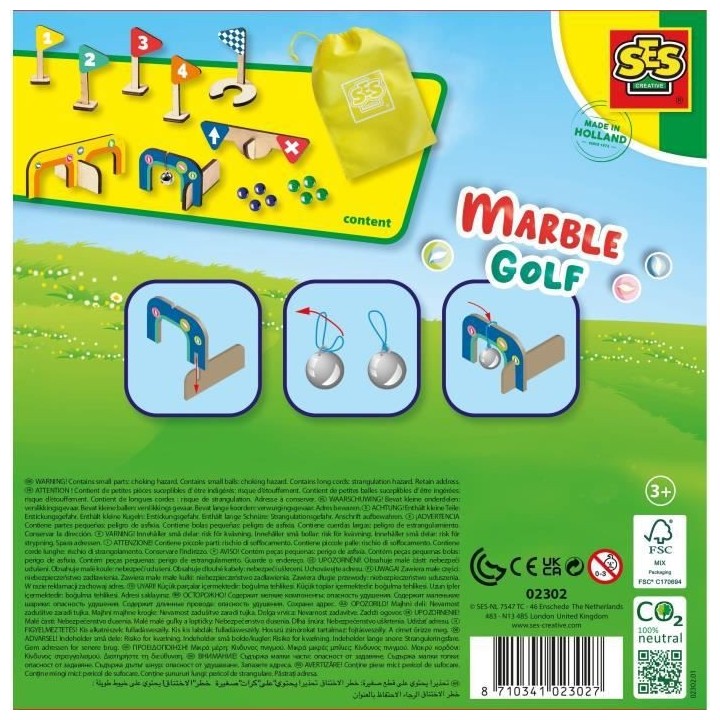 Golf de billes - Parcours minigolf en bois