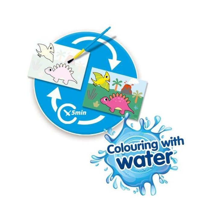 Coloriage a l'eau - Dinos