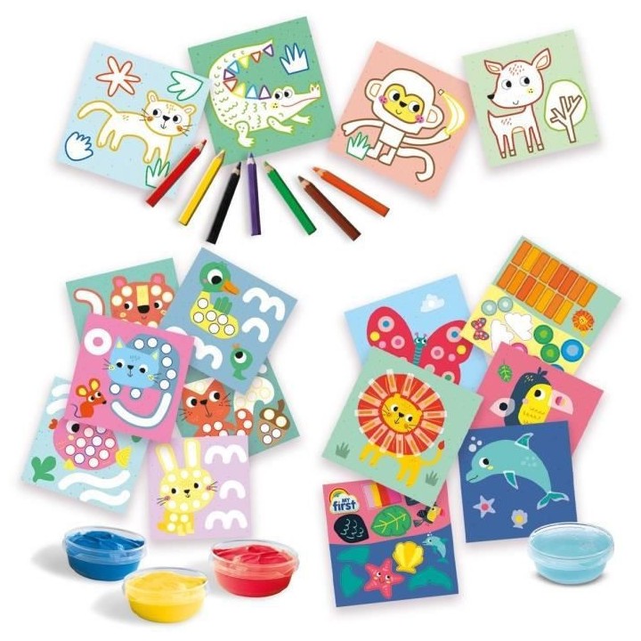 SES CREATIVE - My first - 3 en 1 Peinture au doigt, coloriage et fo