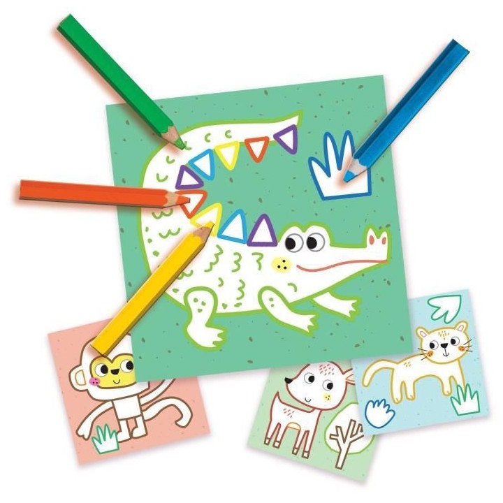 SES CREATIVE - My first - 3 en 1 Peinture au doigt, coloriage et fo