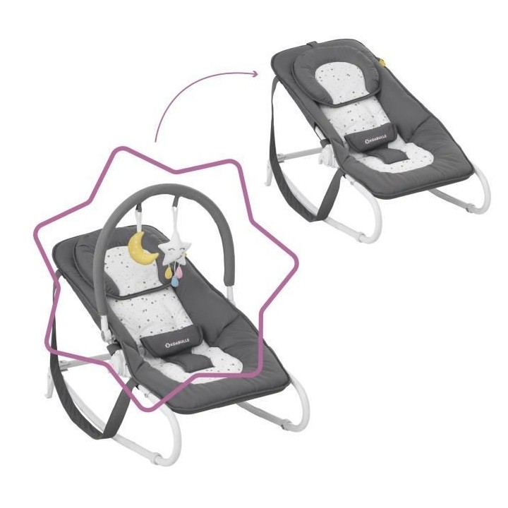 Badabulle Transat pour bébé Easy Moonlight - Arche de jeux