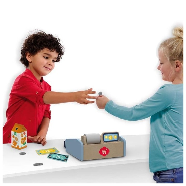 Kit de jeu de caisse enregistreuse SES CREATIVE - Matiere : bois, cart