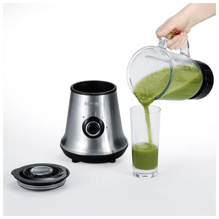 SEVERIN SM3734 Blender, récipient en verre d'1L amovible, 2 vitesses