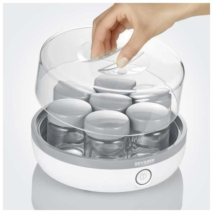 SEVERIN JG 3518 Yourtiere 7 pots de 150 ml chacun, pratique et compact