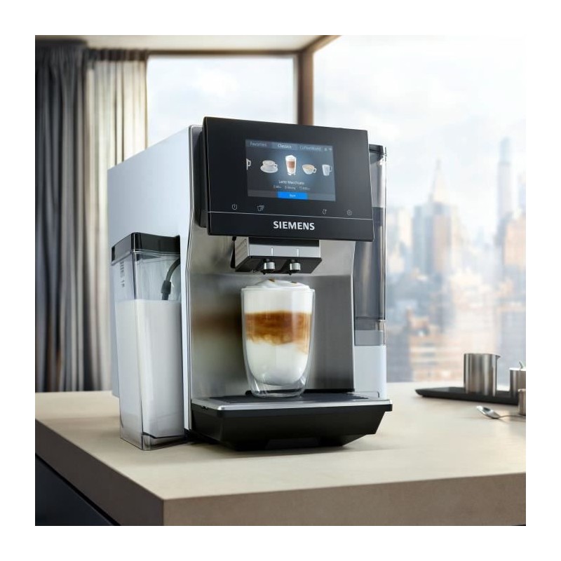 Expresso broyeur SIEMENS TQ705R03 - EQ.700 INTEGRAL - 20 recettes - 6 moutures - 3 températures - Ecran tactile - bac a grains