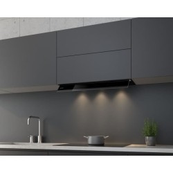 Hotte décor murale avec finition verre SIEMENS - LI67BAM60 - L59,7cm/P29,8cm/H60cm - Noir