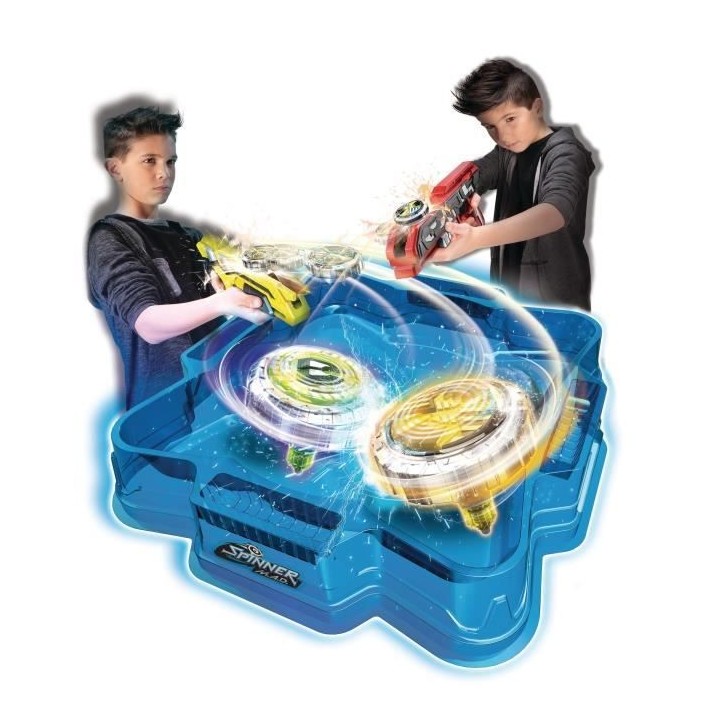 SPINNER MAD by Silverlit - Pack Deluxe : 2 Blaster + 2 toupies LED + 1