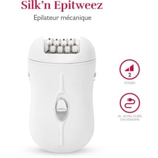 Epilateur mécanique SILK'N - EPI1PE1001 - secteur ou sans fil - 2 acc