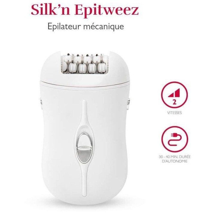 Epilateur mécanique SILK'N - EPI1PE1001 - secteur ou sans fil - 2 acc
