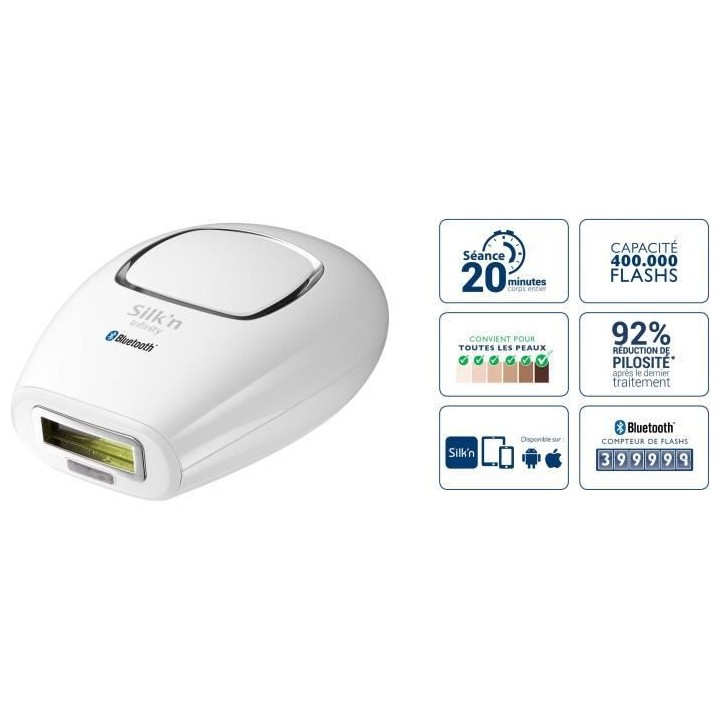 Epilateur Lumiere pulsée Infinity SILK'N - INF1PE1001 - 400,000flash