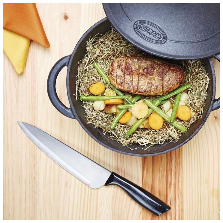 SITRAM Cocotte TRADIFONTE - 711075 - 4L Fonte émaillée ronde noir -