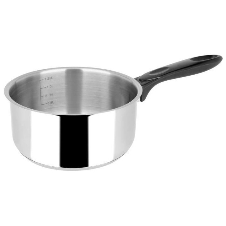 Gamme ESSENTIAL - Lot de 3 Casseroles Inox -16-18-20 cm,H: 8-9-10 cm -