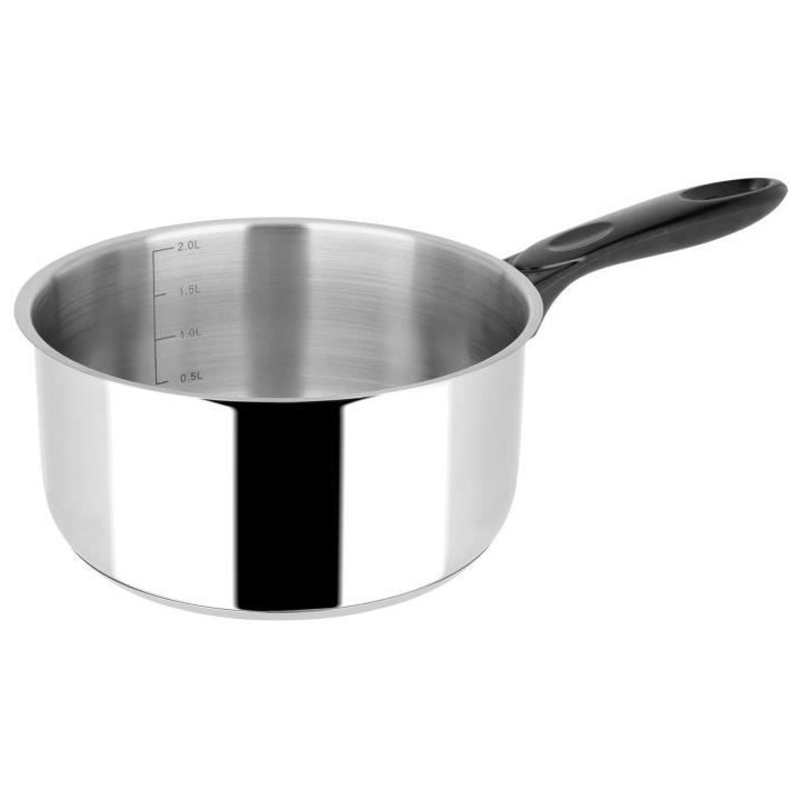 Gamme ESSENTIAL - Lot de 3 Casseroles Inox -16-18-20 cm,H: 8-9-10 cm -