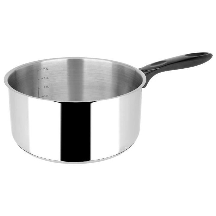 Gamme ESSENTIAL - Lot de 3 Casseroles Inox -16-18-20 cm,H: 8-9-10 cm -