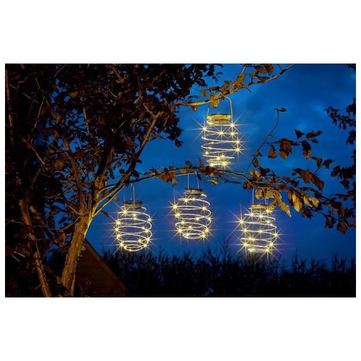 Lanterne solaire Spiralight SMART GARDEN - Pack de 4