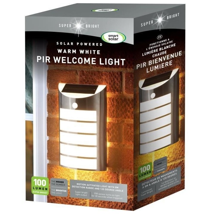 Spot solaire Welcome SMART GARDEN - Pack de 2 - 100 lumens