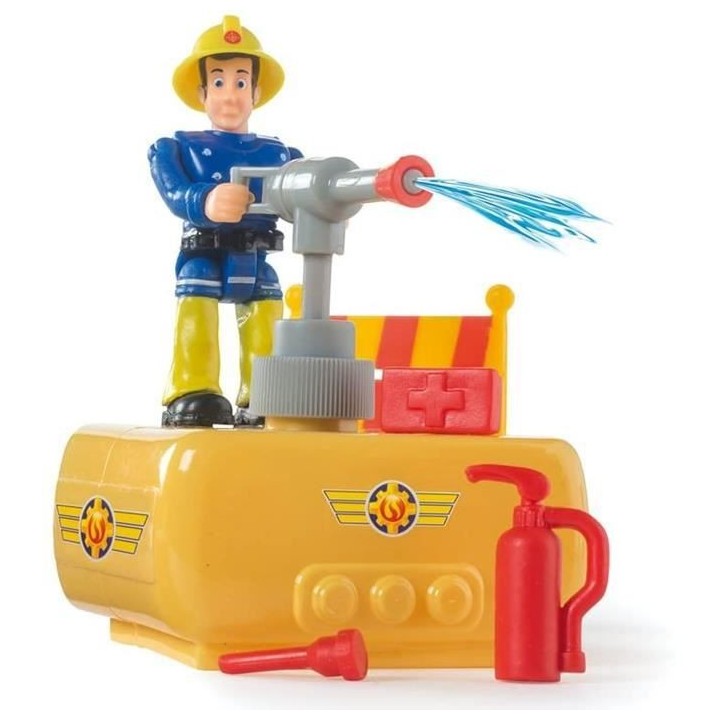 Smoby - Sam le Pompier - Pick Up Vénus - Fonction Lance a Eau - 4 Acc