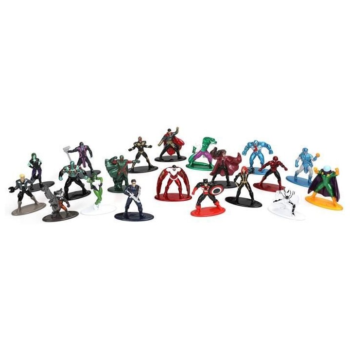 Figurines Coffret 20 pieces 4cm Marvel - Métal - Jada