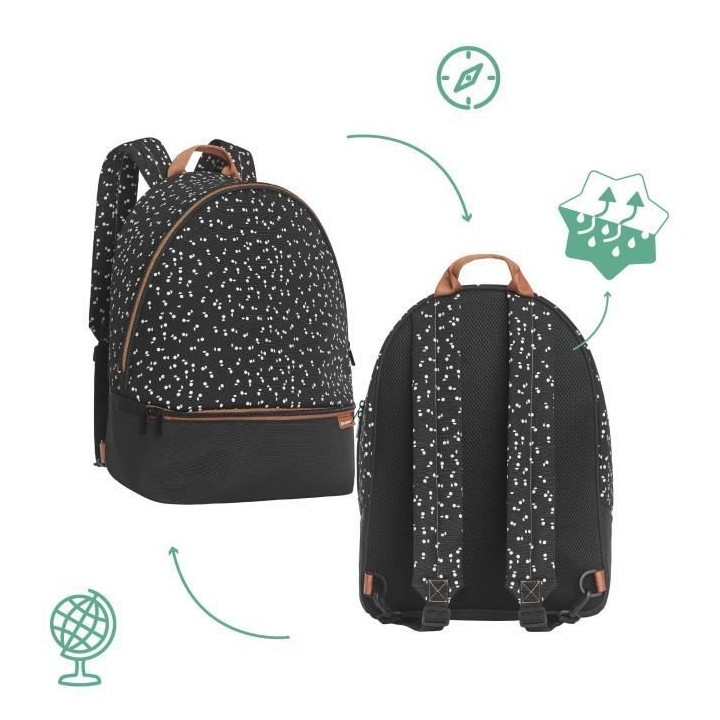 BADABULLE Sac a dos a langer Casual & Go, avec matelas a langer et gra