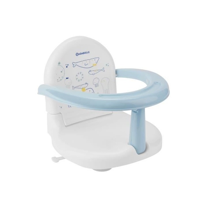 Badabulle Anneau de bain pliable avec dossier, et base anti-dérapante