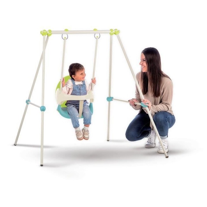 SMOBY Portique métal 1er âge Baby Swing - Hauteur 120 cm - Arceau de
