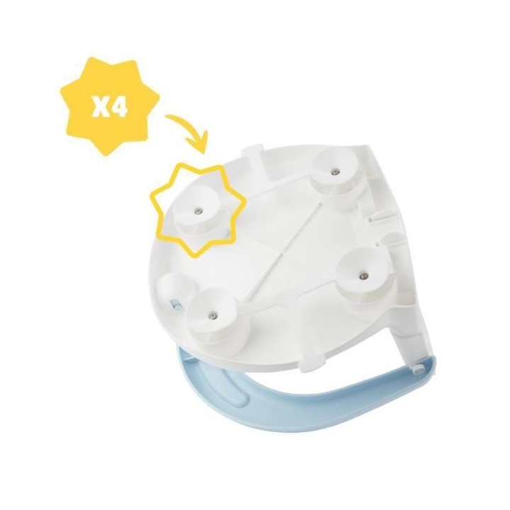 Badabulle Anneau de bain pliable avec dossier, et base anti-dérapante