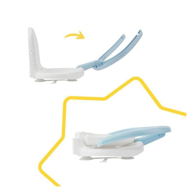 Badabulle Anneau de bain pliable avec dossier, et base anti-dérapante