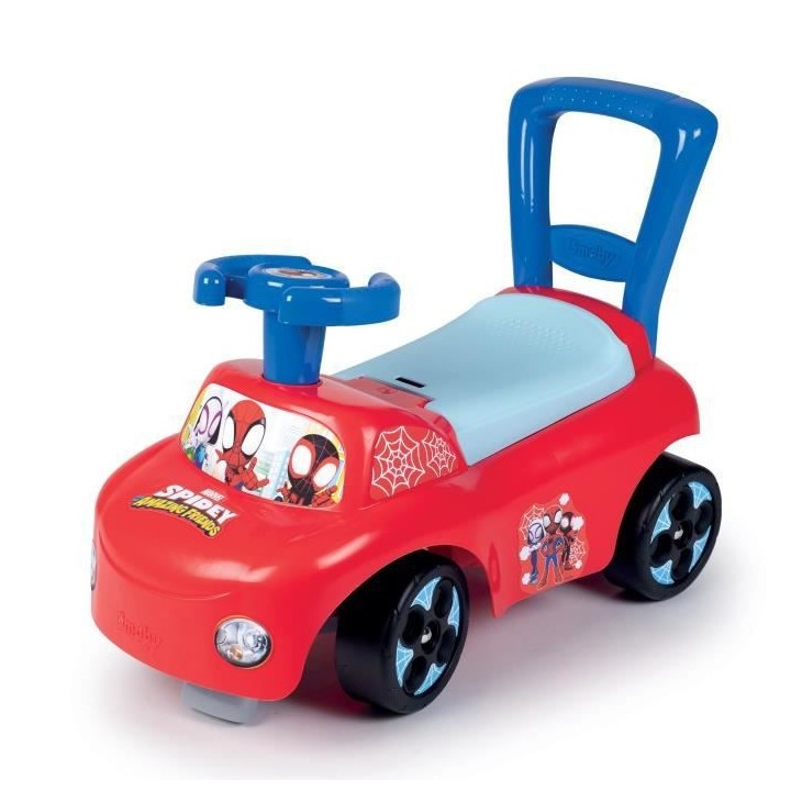 SMOBY - SPYDEY Porteur auto - Fonction Trotteur - Volant Directionnel