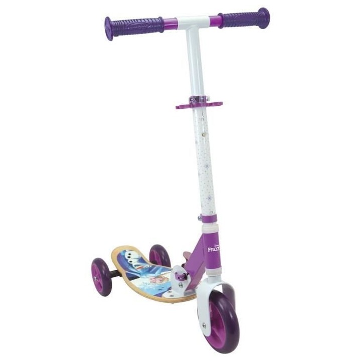SMOBY - FROZEN Patinette 3 roues pliable - Bois et métal - Guidon ré