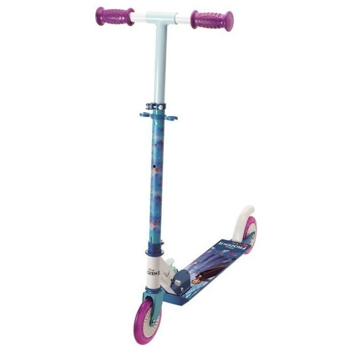 SMOBY - FROZEN Patinette 2 roues pliable - Strucure métale - Guidon r