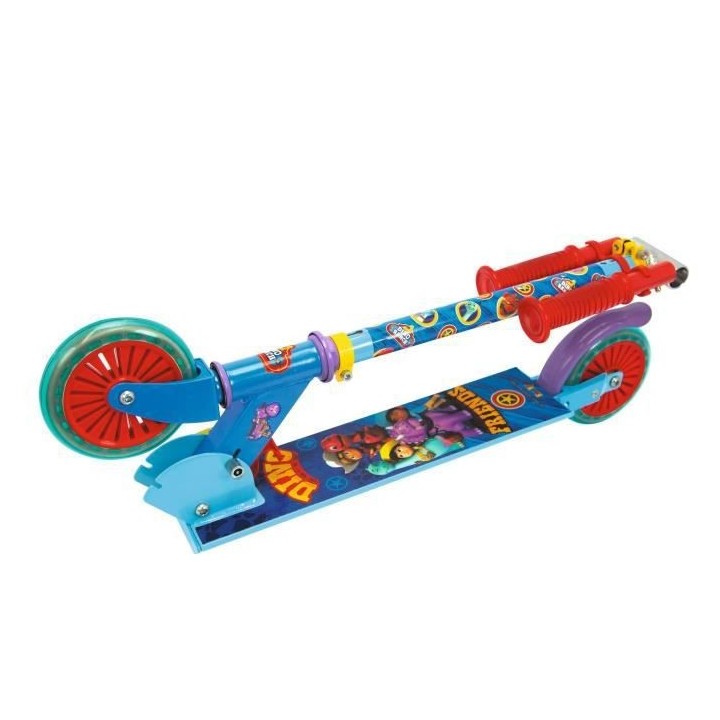 SMOBY - DINO RANCH Patinette 2 roues pliable - Strucure métale - Guid