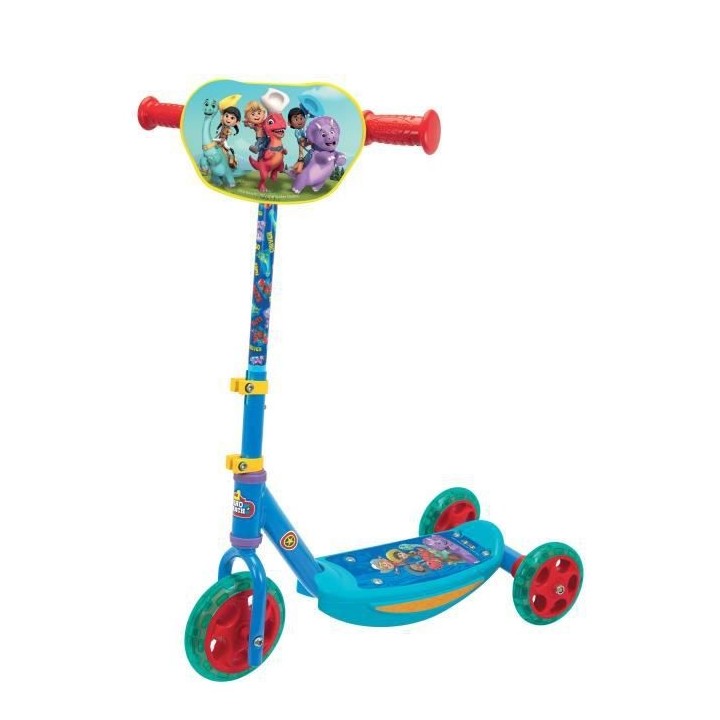 SMOBY - DINO RANCH Patinette 3 roues silencieuses - Strucure métale -