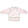 Badabulle Bavoir manche longues, Imperméable, Ajustable, 4 mois a 3 ans, Rose